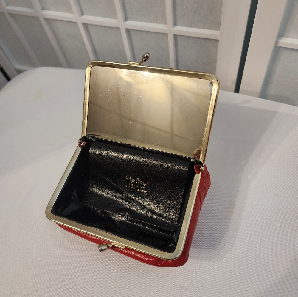 Ugo Crespi Red leather lipstick case